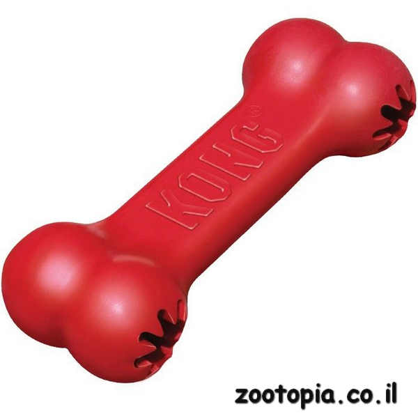 משחק לכלב קונג עצם גומי אדום  Kong S
