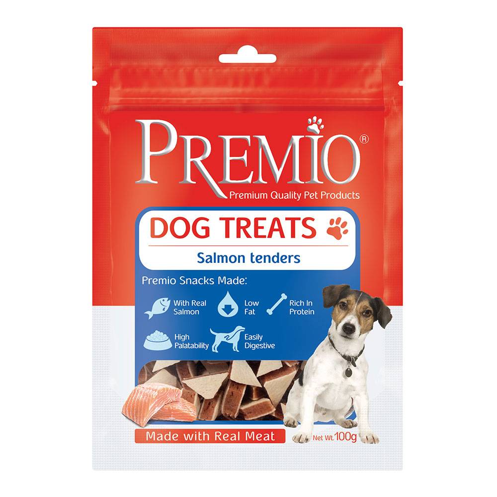 פרמיו חטיף לכלבים משולשים סלמון - 100 גרם