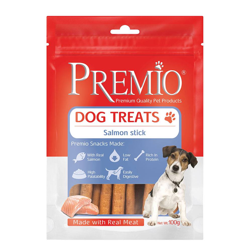 פרמיו חטיף לכלבים סטיקים סלמון - 100 גרם