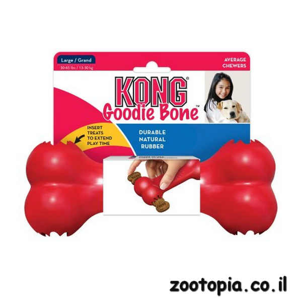 משחק לכלב קונג עצם גומי אדום  Kong L 2