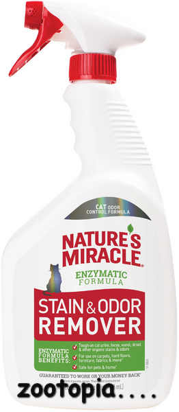 natures miracle מסיר כתמים וריח לכלבים וחתולים ברי - 946 מ"ל