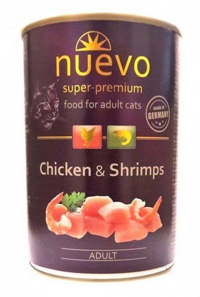 nuevo chicken & shrimp נואבו שימור לחתולים עוף ושר - 400 גרם