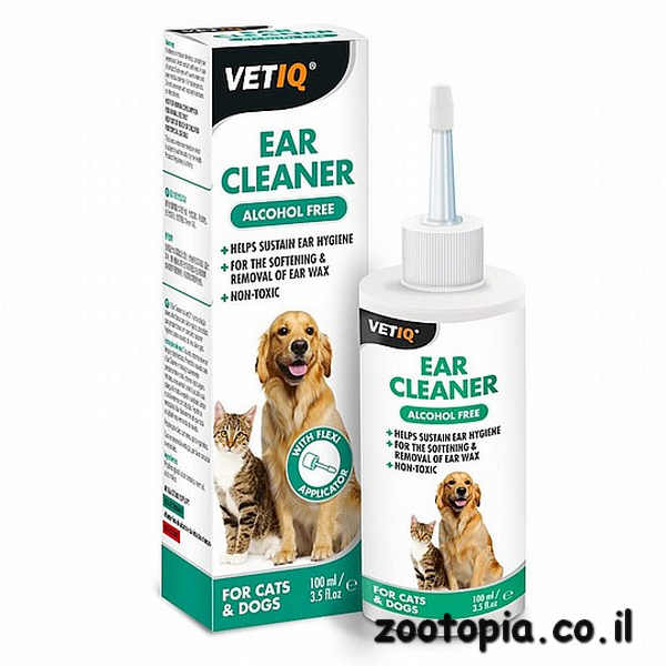 vetiq תכשיר ניקוי אוזניים לכלבים וחתולים - 100 מ"ל