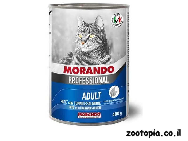 מורנדו לחתולים בוגרים פטה טונה וסלמון - 400 גרם