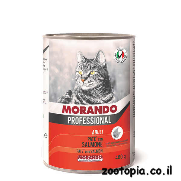 מורנדו לחתולים בוגרים פטה סלמון - 400 גרם