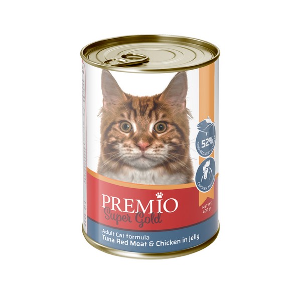 Premio Super Gold שימור חתיכות לחתול בטעם טונה ועו - 400 גרם