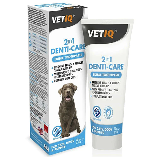 VetIQ משחת שיניים אכילה לרענון הנשימה לכלבים וחתול - 70 גרם