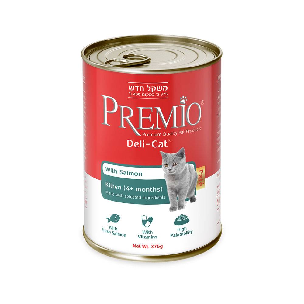פרמיו פטה לגור חתולים סלמון - 375 גרם