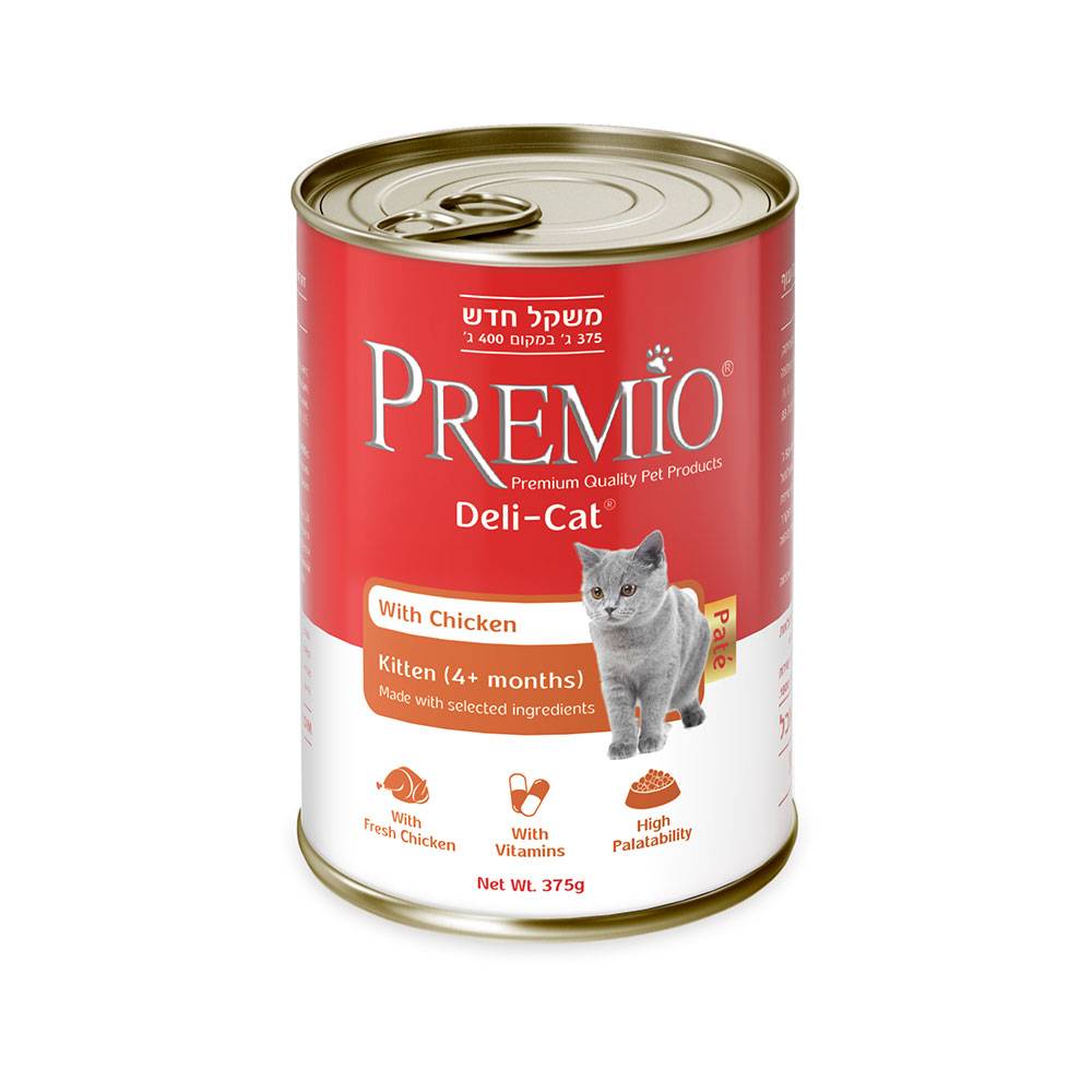 פרמיו פטה לגור חתולים עוף - 375 גרם