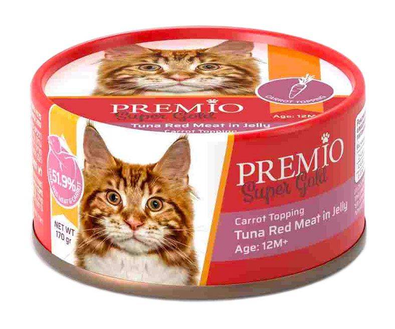 פרמיו שימור לחתולים בג'לי בטעם טונה עם גזר - 170 גרם
