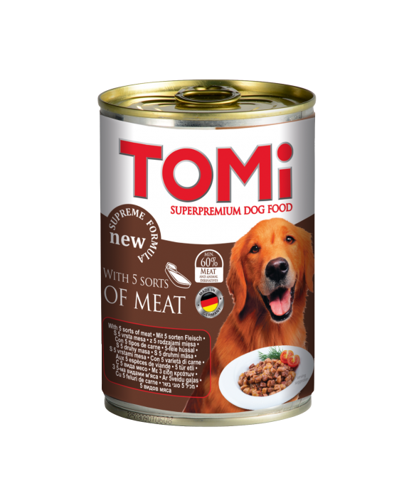טומי לכלב 5 סוגי בשר - 400 גרם
